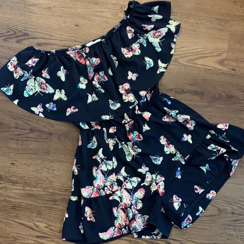 Butterfly Off the Shoulder Romper